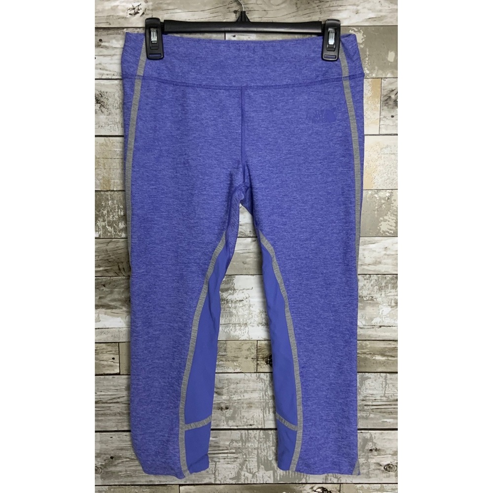 The North Face Womens Blue Athletic Cropped Compression Leggings Size M